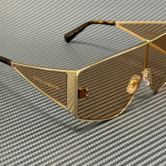 DOLCE & GABBANA DG2305 13655A Light Gold Men's 70 mm Sunglasses - Picture 7 of 8